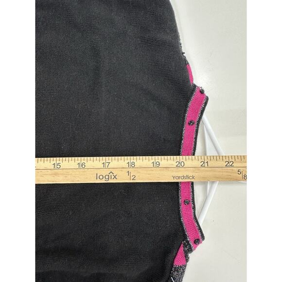 The Collective Works of Berek Womens Sweater Size Medium Argyle Trim Buckle Up - Picture 8 of 9